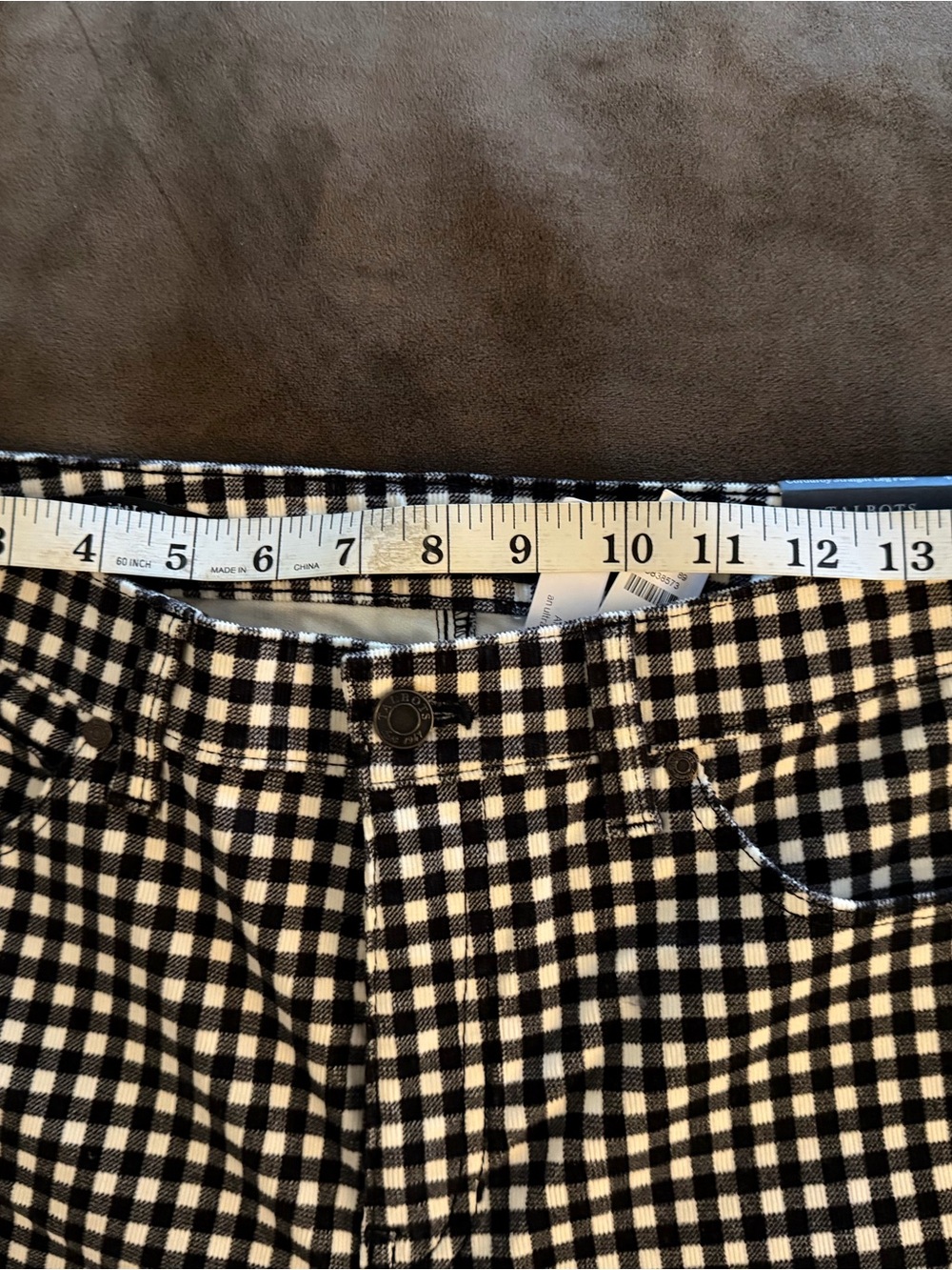 Talbots Black and White corduroy, straight pants - Picture 11 of 11